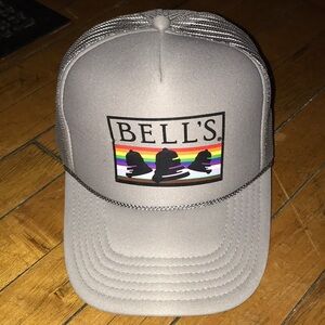 OTTO Gray Trucker Hat with Rainbow Bell’s Brewing Logo‎